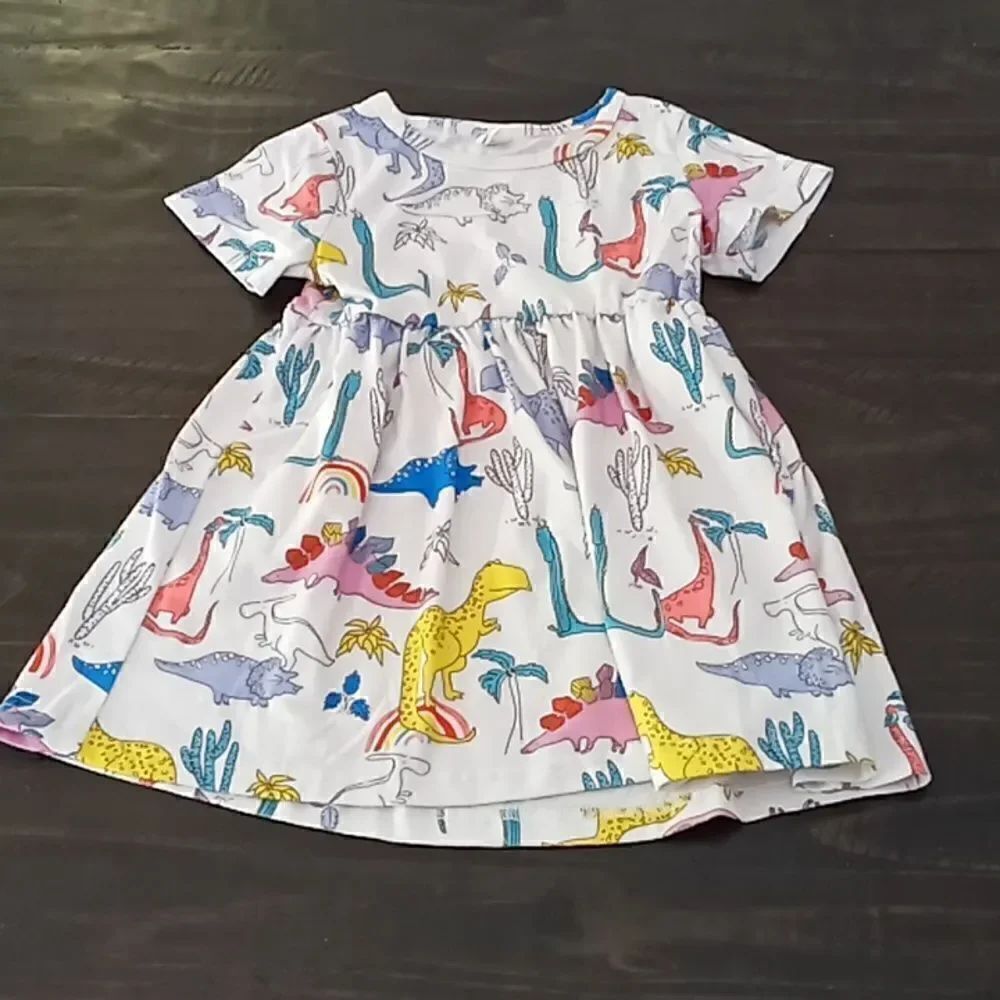 Little girls dinosaur dress size 4T great condition used once